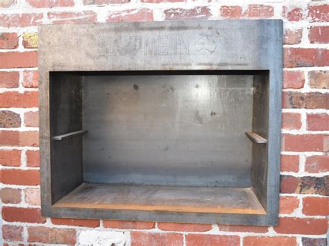 fireplace metal box|wood burning fireplace box replacement.